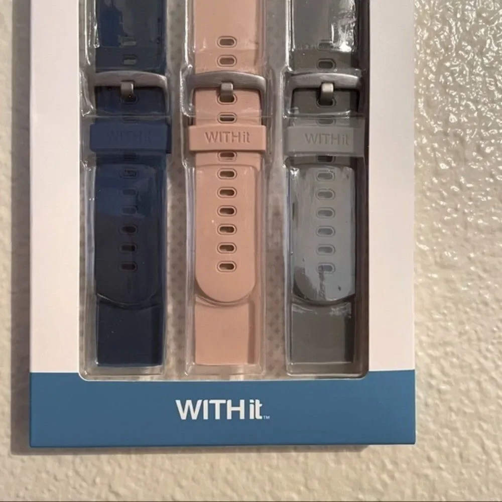 WITHit 3 pack silicone Band for FITBIT charge 3